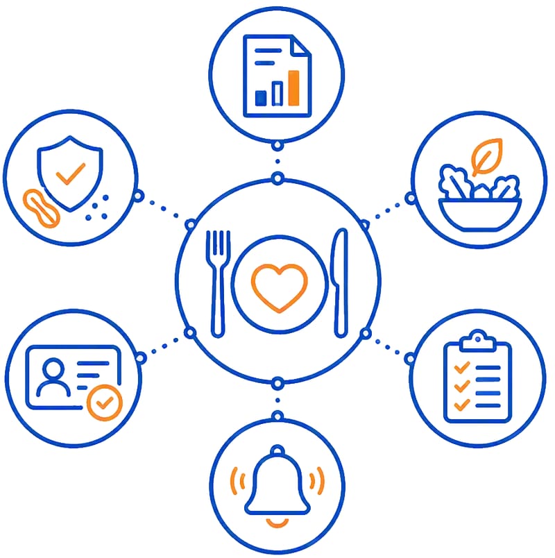 How meal ordering, dietary information and kitchen reporting connect