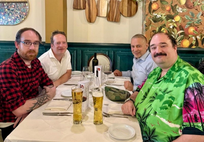 The iAntz team together over dinner