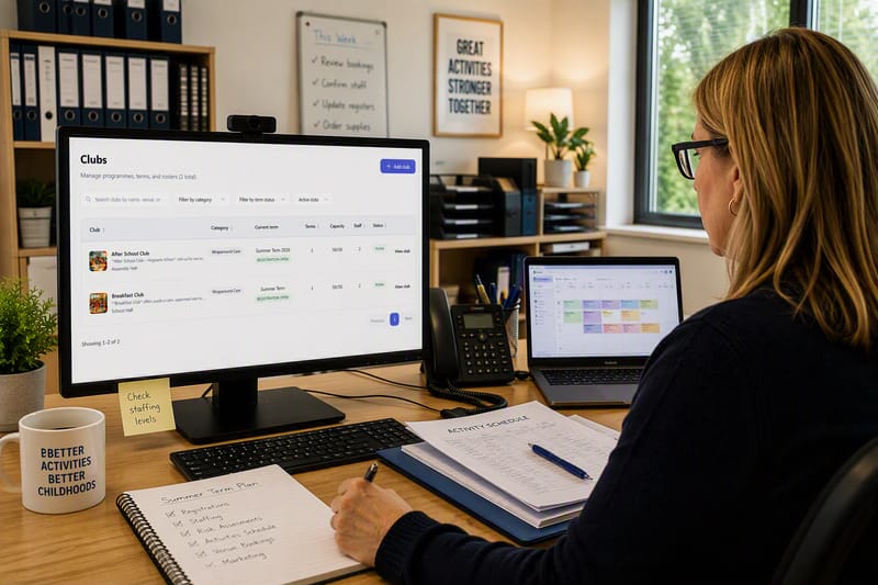 Club bookings, registers and collection tools in iAntz